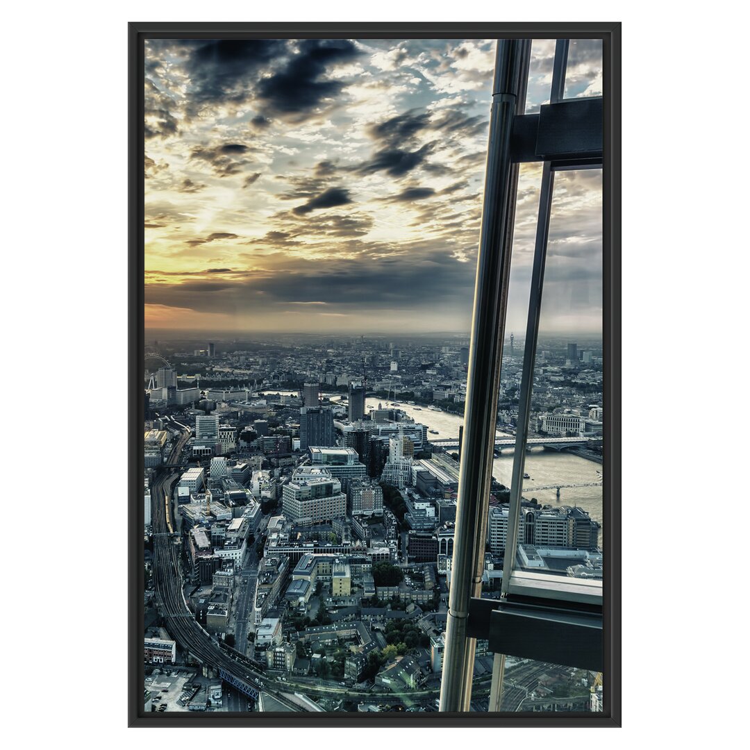 Gerahmtes Wandbild wunderschöner Blick über London