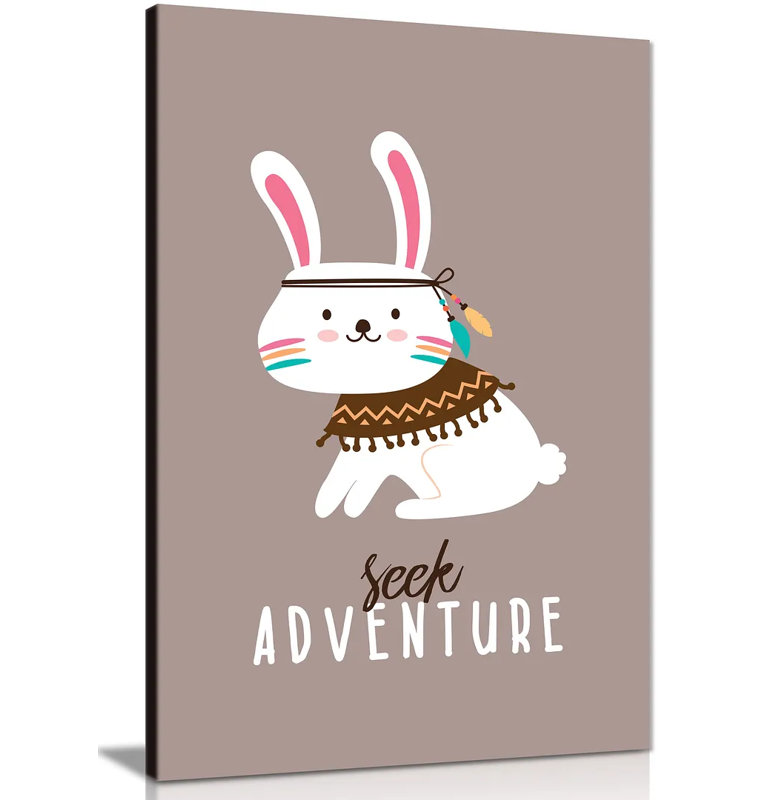 Cherokee Rabbit Adventure - Wrapped Canvas Print, 91cm H x 61cm W