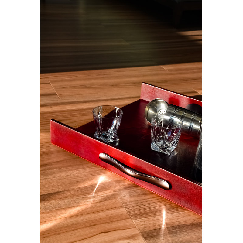 Plateau décoratif, Rouge vin, L 18 po x P 25 po x H 3,25 po