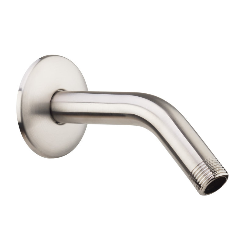 Ensemble de bras de douche standard et bride 3" x 2,5", Nickel brossé