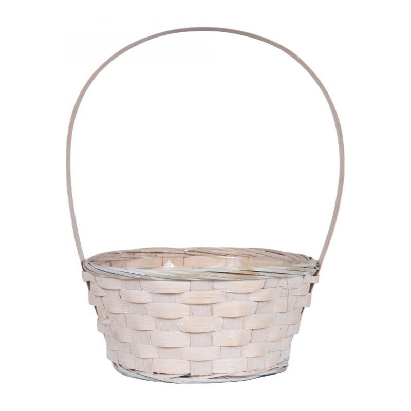 Panier à mèches/en rotin, H 13 po x l 6,75 po x P 6,75 po, White
