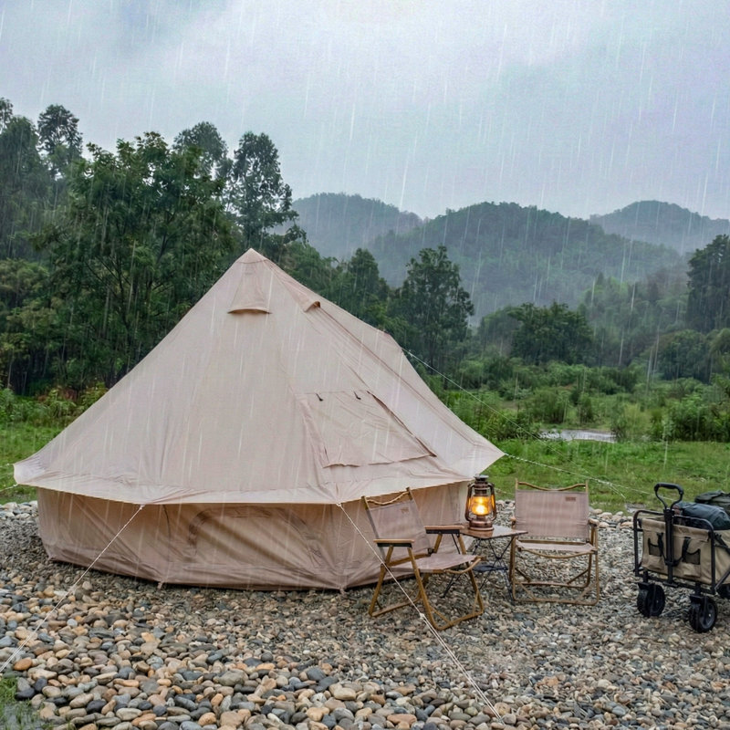 Tente de campement 4 saisons 9,8 pi Bell Green, Beige