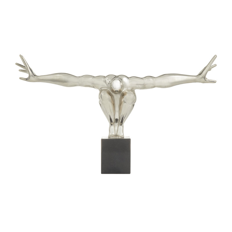 Figurine Wycliffe en aluminium, Argent