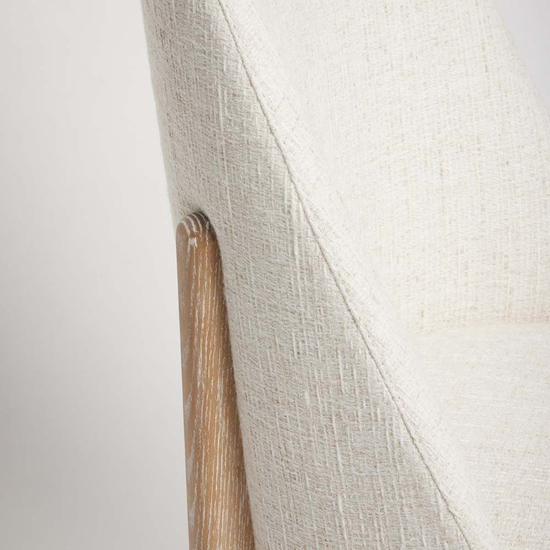 Oakley Upholstered Dining Chair, Whitewash