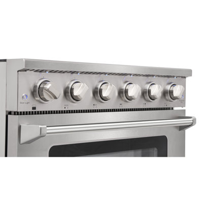 Cuisinière électrique autoportante à convection de 36 po 6 pieds cubes Kostch