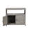 Solid Fir Wood Patio Buffet Cabinet Sideboard With Grey Outdoor Indoor Bar Table , Ideal For Tool Storage In Environments Storage, Elegant Slatted Design, Multi - Purpose And Use