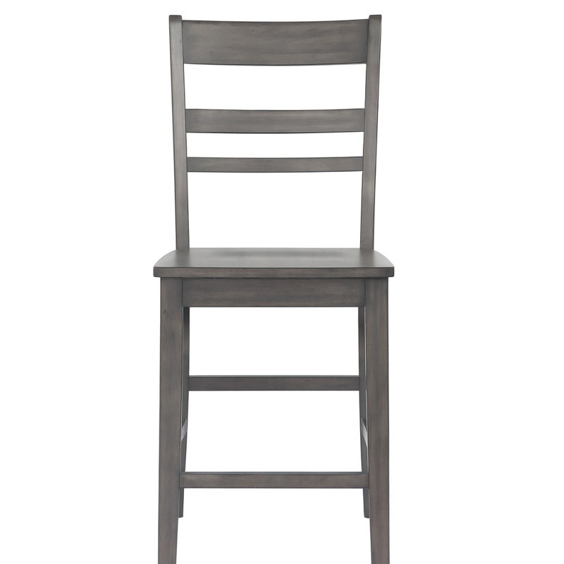 Shades Of Gray Solid Wood Counter Stool