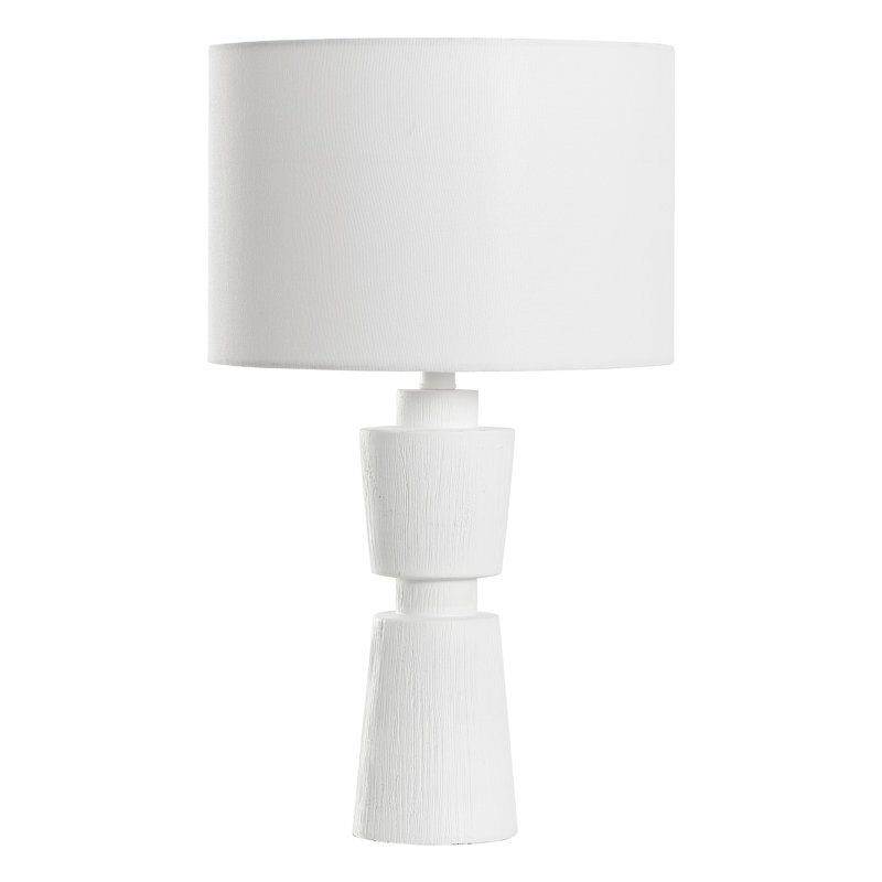 Nici Resin Table Lamp, White Base / White Shade