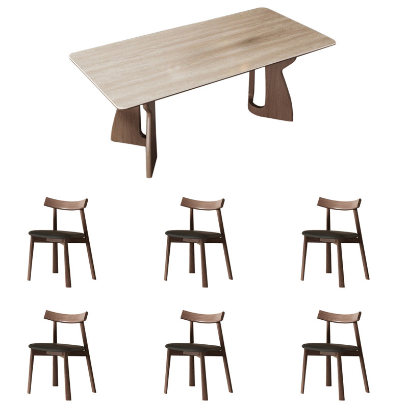 Ensemble de table de salle à manger minimaliste de luxe French Light, H 29,5 po x L 55,1 po x l 31,5 po