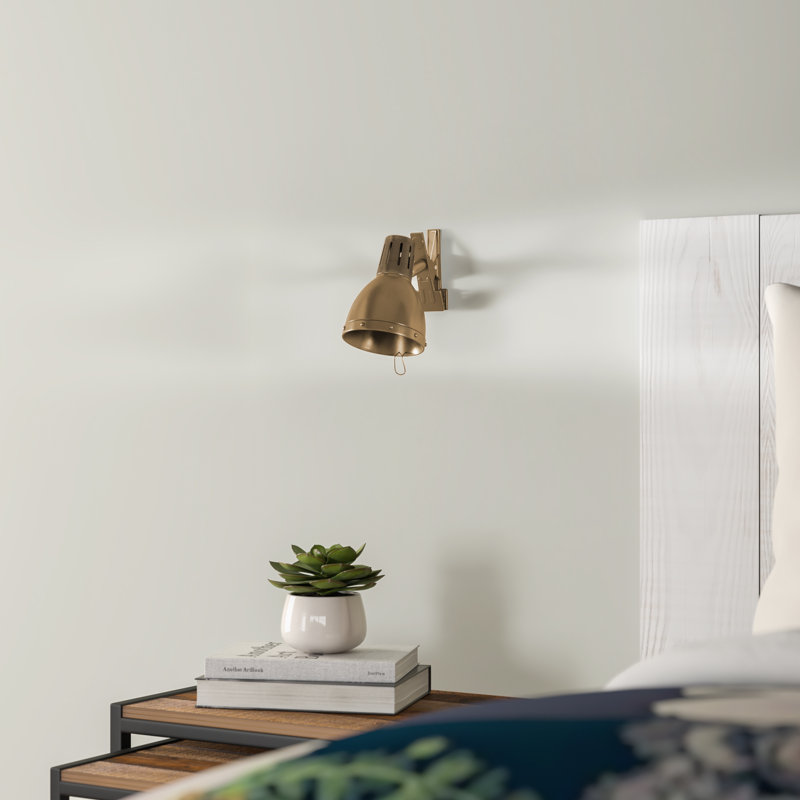 Stancliff Plug-in Spotlight, Antique Brass