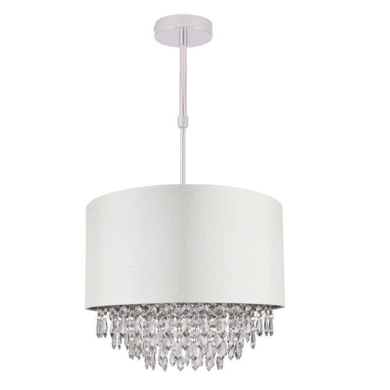 Largent 1 - Light White Single Pendant, Cream, 20" H x 30" W x 30" D