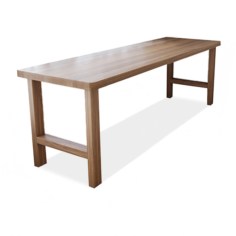 Bureau rectangulaire brun en bois massif, H 29,53 po x l 78,74 po x P 23,62 po