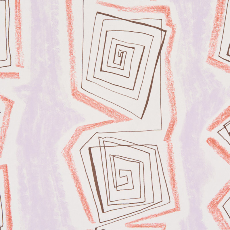 Papier peint tabou Schumacher x Backdrop, Lilas chaud