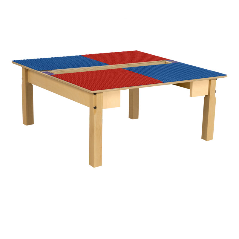 Table de jeu Time-2-Play, H 14,5 po x L 35 po x l 15,5 po, Rouge/bleu