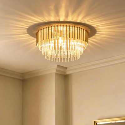 Plafonnier encastré en verre 4 lumières