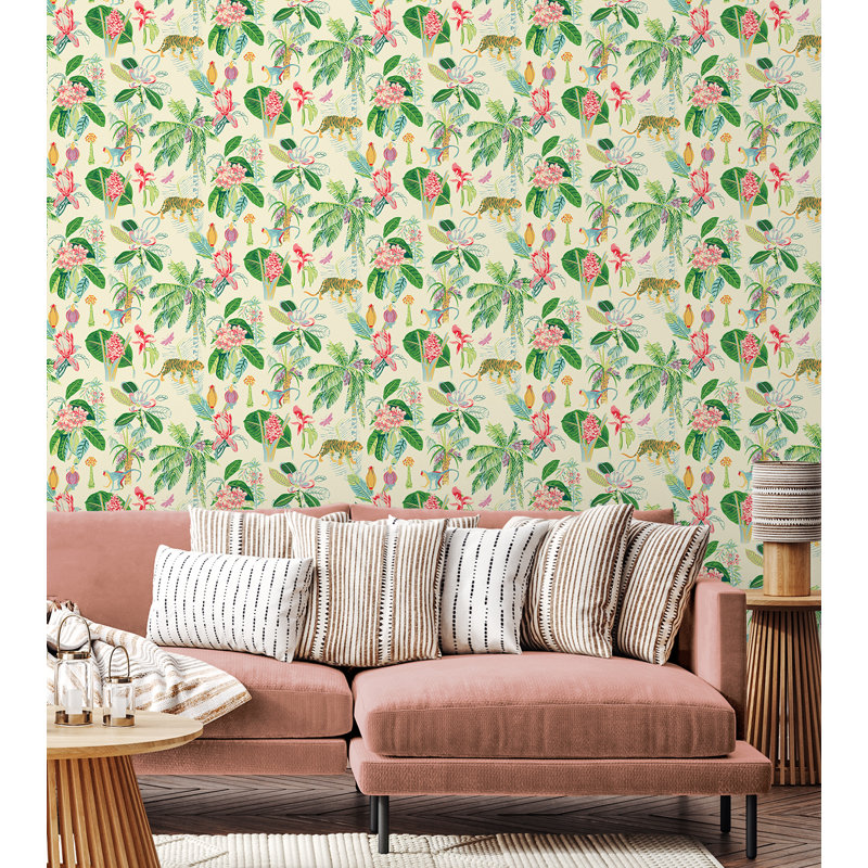 Tommy Bahama Heavenly Kindgom Aegean Peel & Stick Wallpaper, Leafy