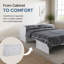 Lit escamotable Night & Day Furniture avec matelas en mousse à mémoire de forme de 15 cm, format Queen, blanc-1962669680