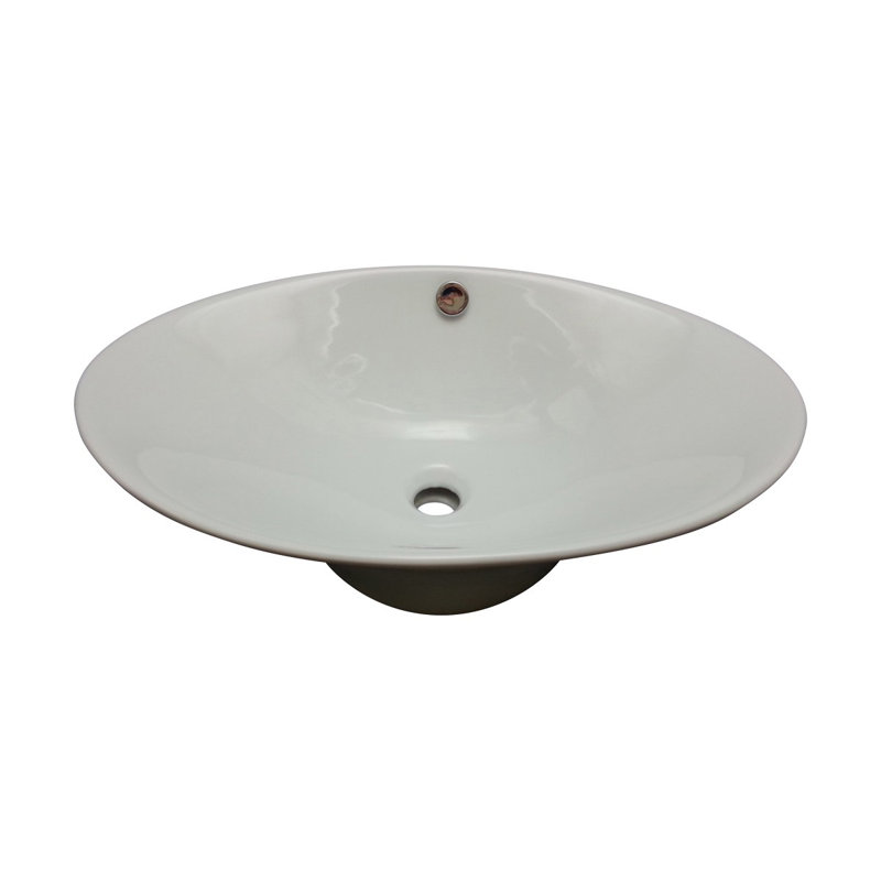 The Renovators Supply Inc. 14.88'' White Vitreous China Circular Bathroom Sink with Overflow