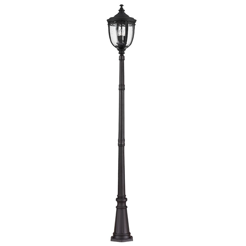 Thynes 3 Light 248cm Post Lantern Set, Black