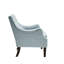 Chaise avec accoudoirs à boutons Dusty Blue, base en bois massif, mousse transitionnelle à coussin de mousse haute, revêtement,-846842961