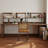 Nut-brown Rectangular Solid Wood with 3 drawers desk-1635194213