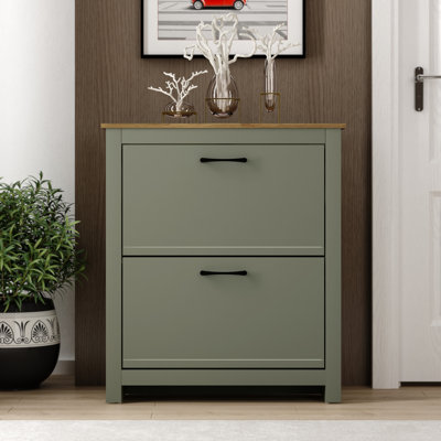 Limestone 2 Flip Door Shoe Storage Cabinet