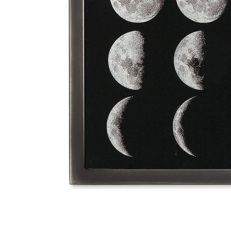 Silver Leaf Phases Of The Moon Print
