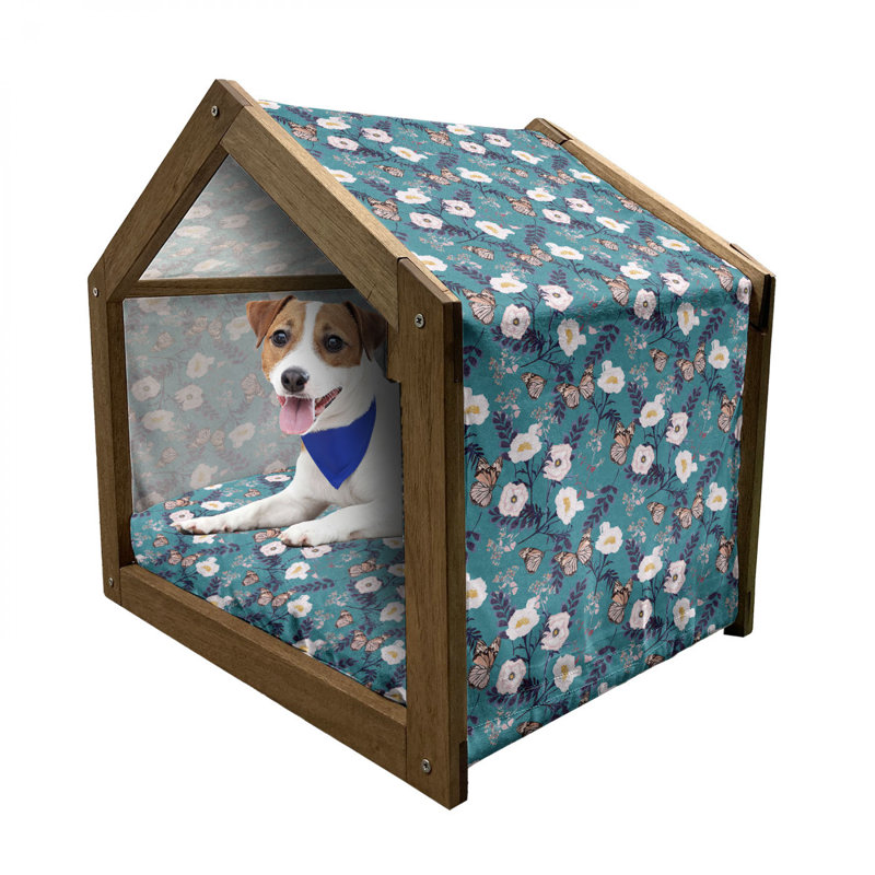Niche pour chien en bois, H 32,28 po x l 39,37 po x P 28,35 po