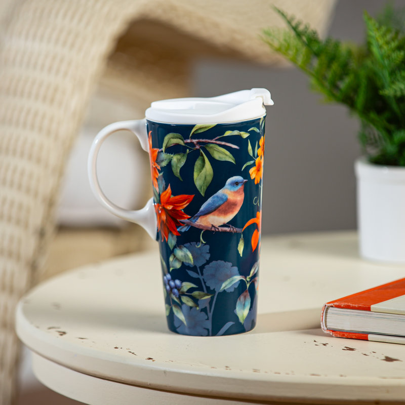 Summer Ceramic Perfect Cup, 17oz, Gift Box