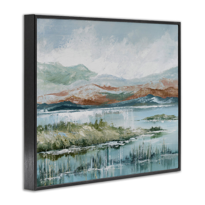 «Western Rustic Landscape», art de la giclée encadrée par Max Maxx, Giclée encadrée noir minuit, H 16 po x l 20 po