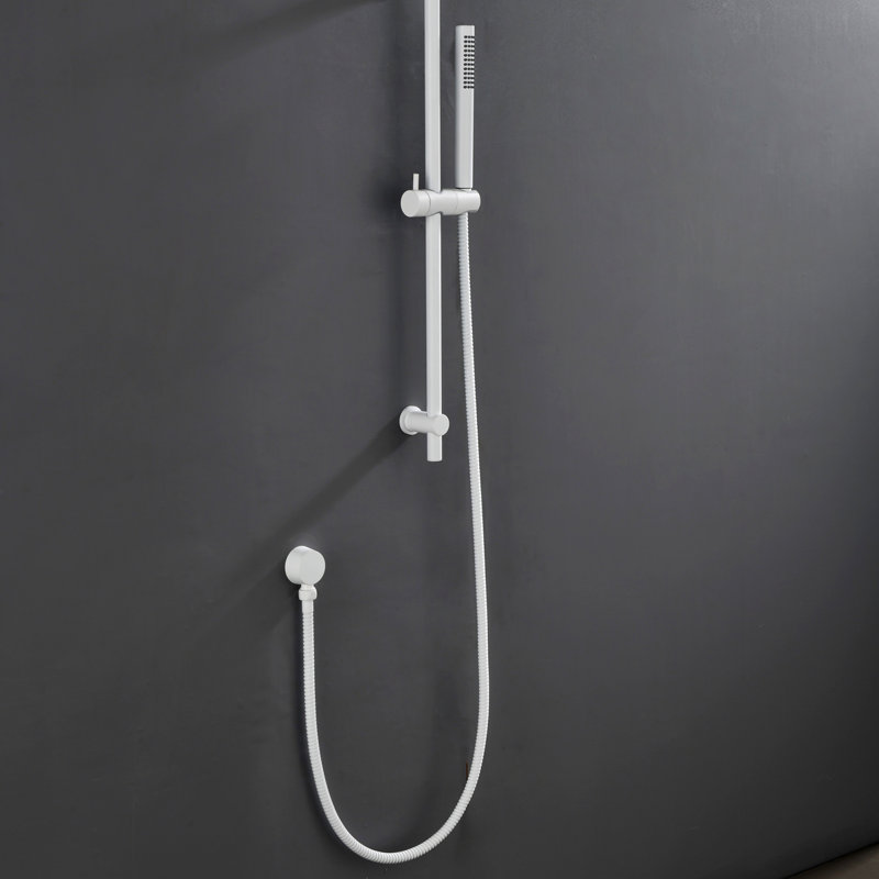 SHOWERS Stainless Steel Slide Bar Grab Rail  Includes Handheld Shower Head And 59-Inch Hose