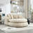 Oversized Oval Upholstered Bean Bag Sofa-1029485811