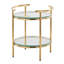 Table d'appoint Rhonda Contemporary / Glam en métal doré et verre transparent par Lumisource