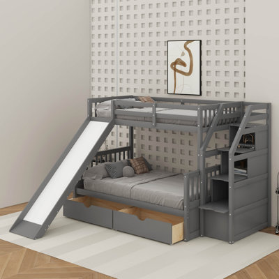 Twin Over Full Bunk Bed With Drawers