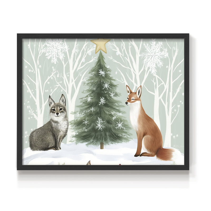 Chirstmas Art-CCIV -Framed Print - Restickable, H 8 po x l 10 po, Noir, noir, noir, noir
