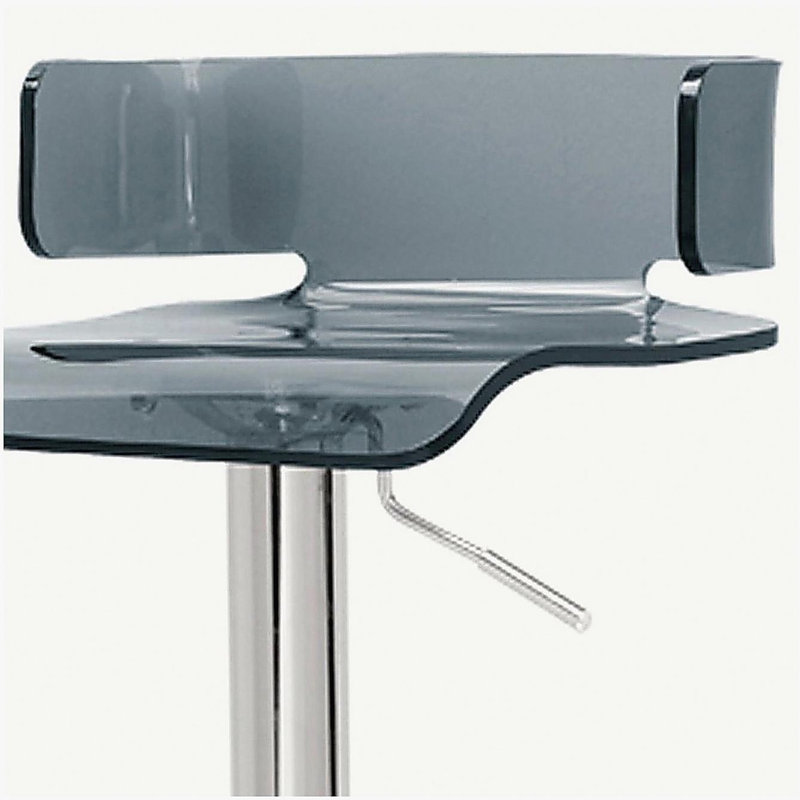 Fauteuil pivotant gris et chrome réglable