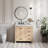 Ariel Cambridge 36 In. Left Offset Vanity With 2 In. Carrara Marble Countertop-109078544