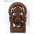 Hand-Carved Wood Trimukha Ganesha Statue on Rat with Kirtimukha Arch, 48 in. H     Hindu Religious Sculpture for Home Altar & Foyer