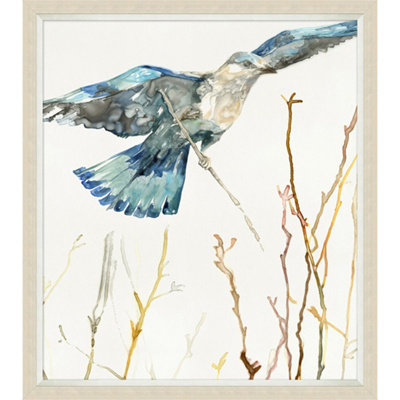In Flight B - Peinture encadrée sur papier