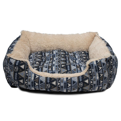 Safiya Geometric Orthopedic Polyester Pet Bed