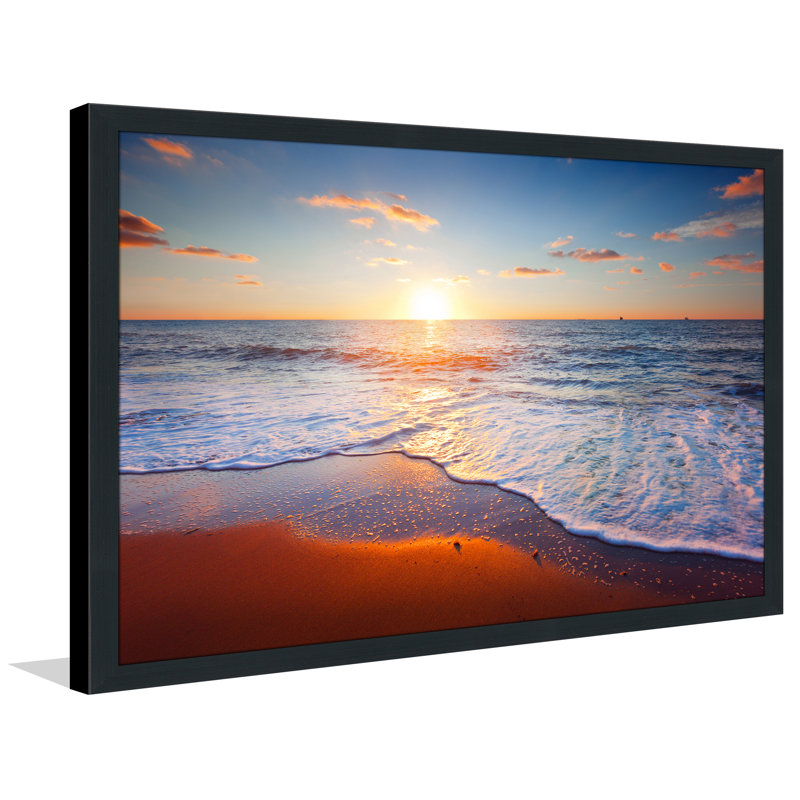 « coucher de soleil splendor 4 po », reproduction de photo encadrée, H 27,5 po x l 39,5 po x P 0,75 po