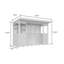 Total Sheds 10ft x 4ft Apex BBQ Shed - Stable Door Ventilated - Pressure Treated Timber - UK Manufactured