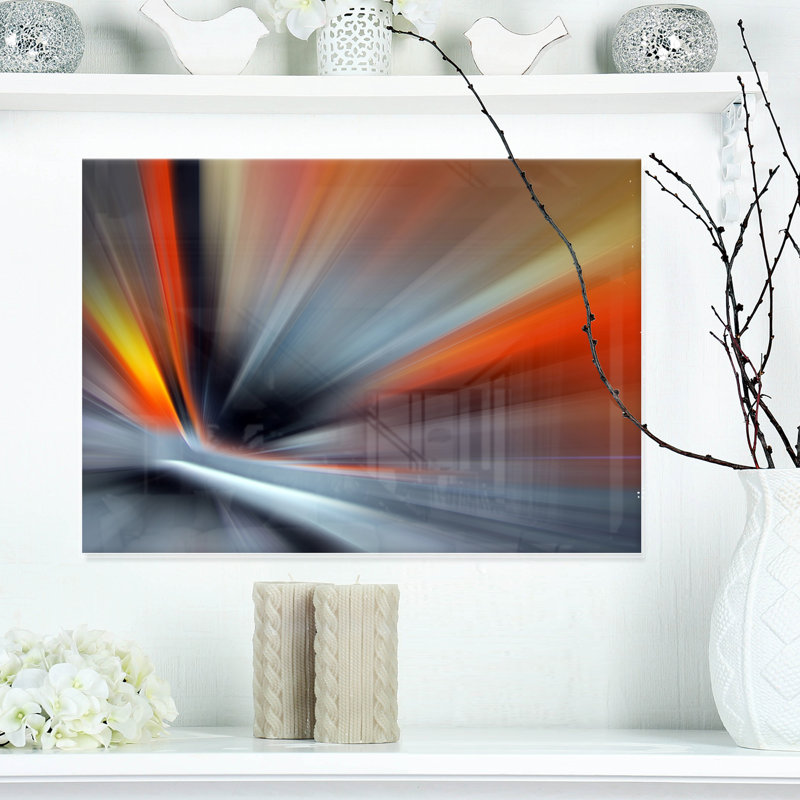 Impression sur toile tendue - Rays of Speed Large Lines, H 20 po x l 40 po x P 1po, Toile tendue
