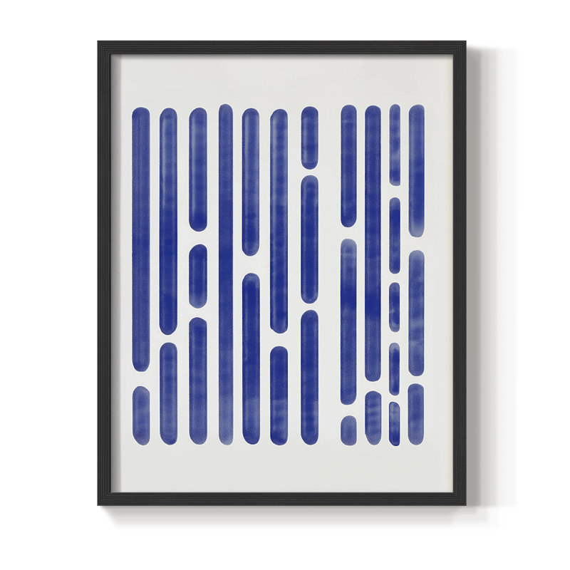 Impression abstraite encadrée LXV III - prête à être accrochée - fabriquée aux États-Unis, H 10 po x l 8 po, Noir