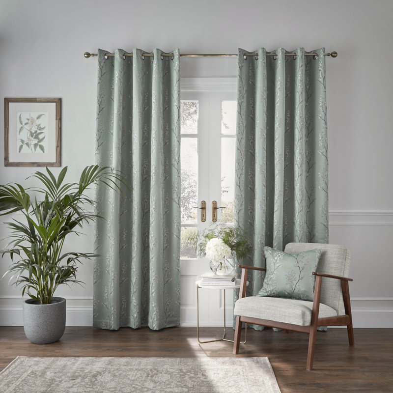 Wilstone Blackout Curtain Pair, Width 117 x Drop 137 cm, Mint