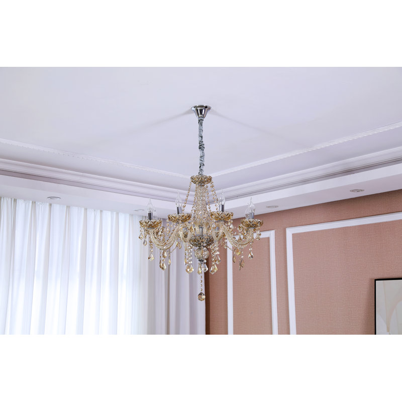 Aleah Crystal Chandelier, 60cm H x 55cm W x 55cm D
