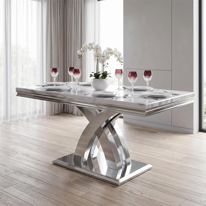 Table de salle à manger rectangulaire L 65 po x l 35,4 po Edgeley