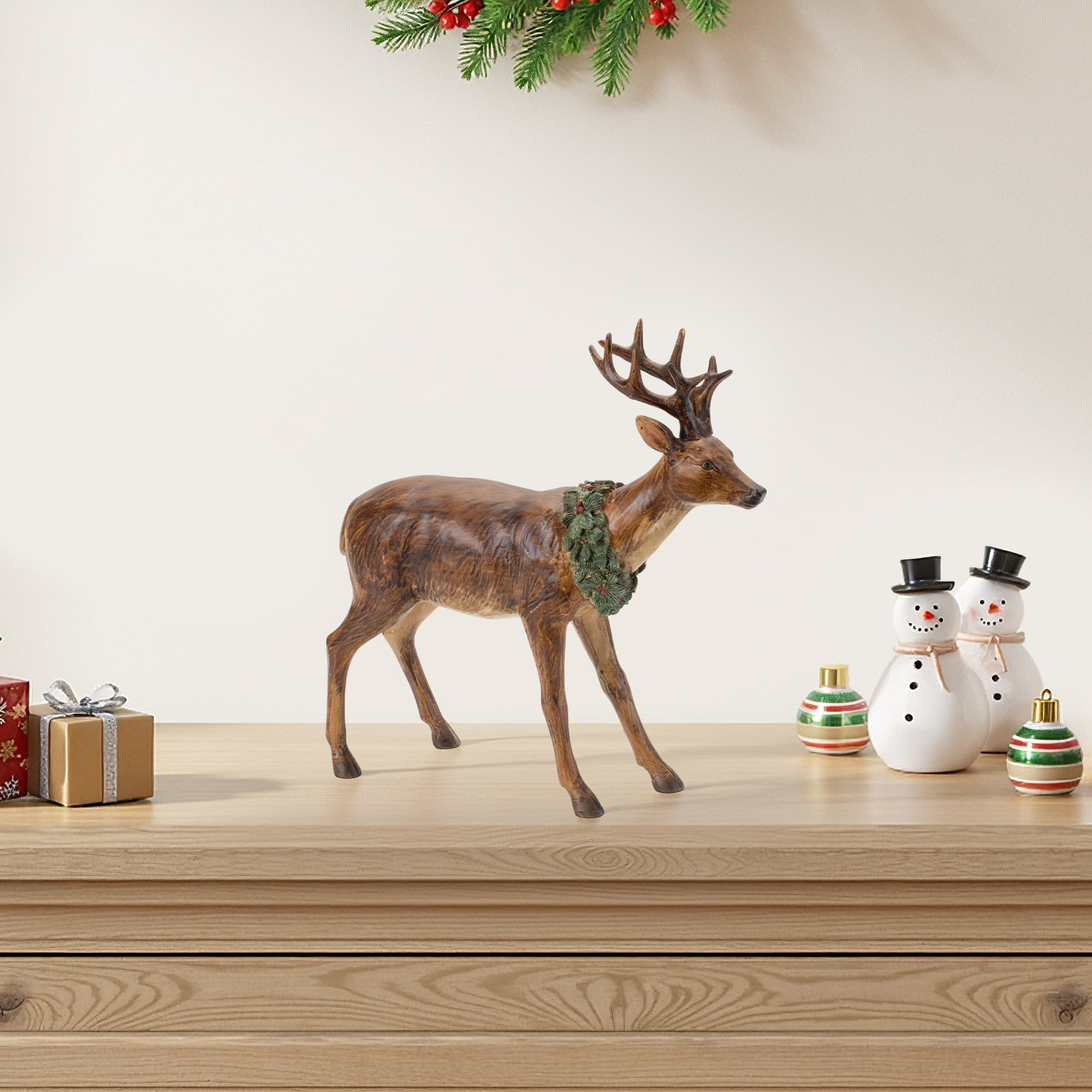 Winter Deer Figurine (Set of 2)