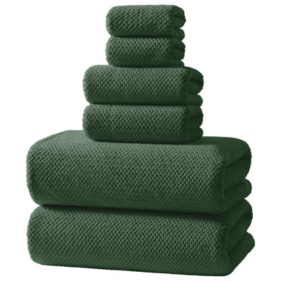 6-Piece Bath Towel Set (Green)