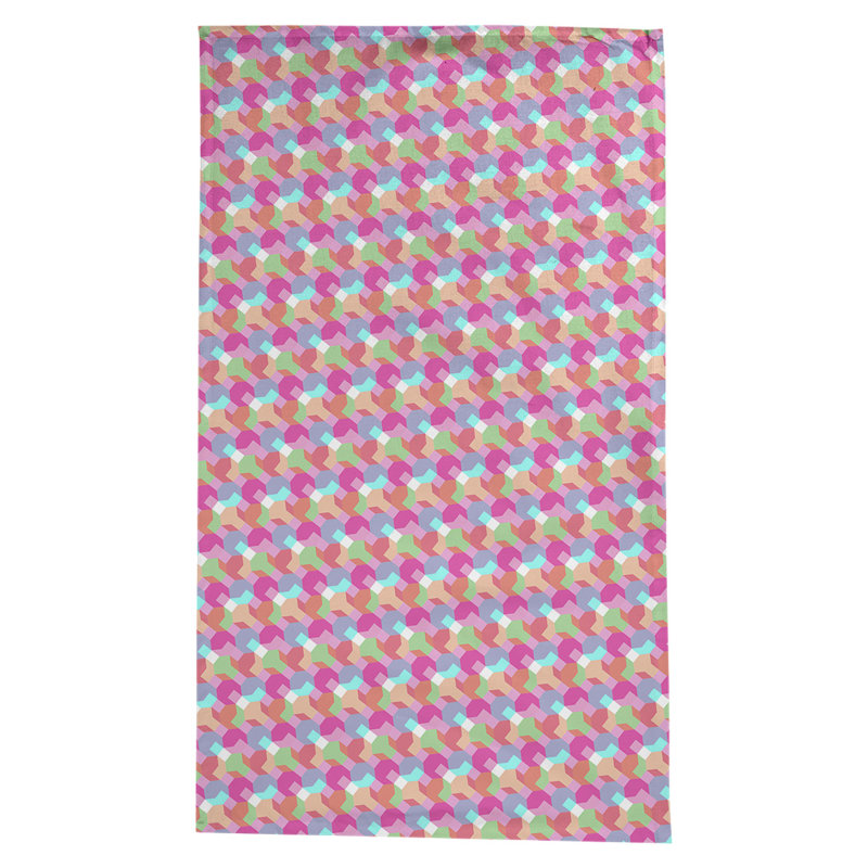 Nappe octogone Avicia, Bleu / Rose